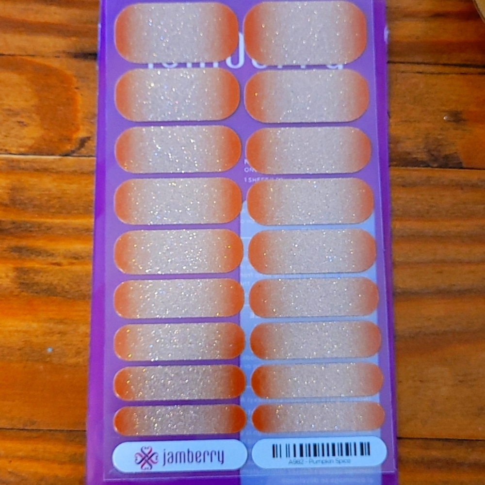 Jamberry "Pumpkin Spice" Nail Wraps- Full Sheet